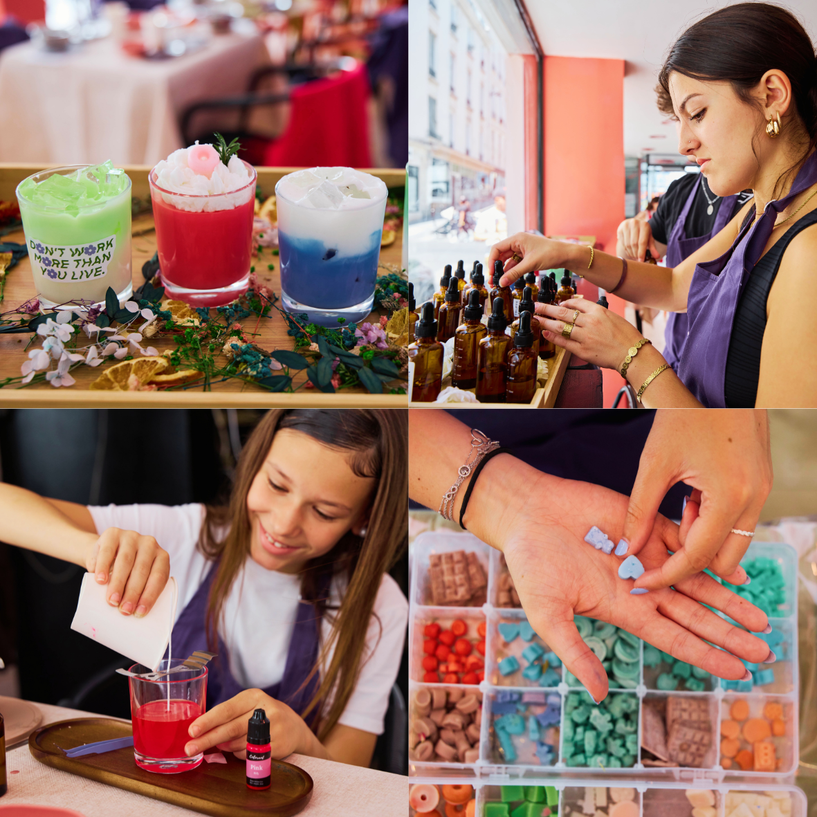 Atelier bougie DIY Paris - choix des parfums, couleurs et décorations | Lili Candle